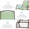 Best Choice Products 2-Person Outdoor Swing Glider, Steel Patio Loveseat, Bench Rocker w/ Armrests